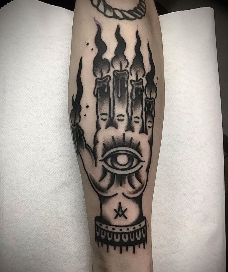 30 Unique Hand of Glory Tattoos to Inspire You