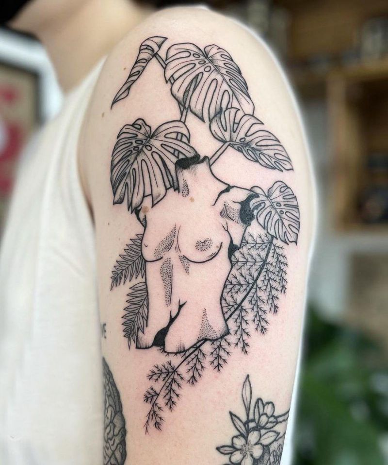 30 Unique Monstera Tattoos You Must Love