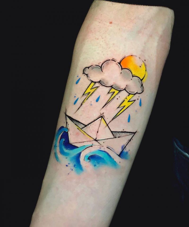 30 Unique Paper Boat Tattoos You Must Try