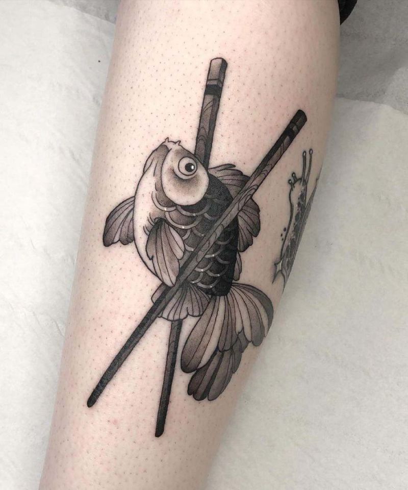 30 Unique Chopstick Tattoos You Must See