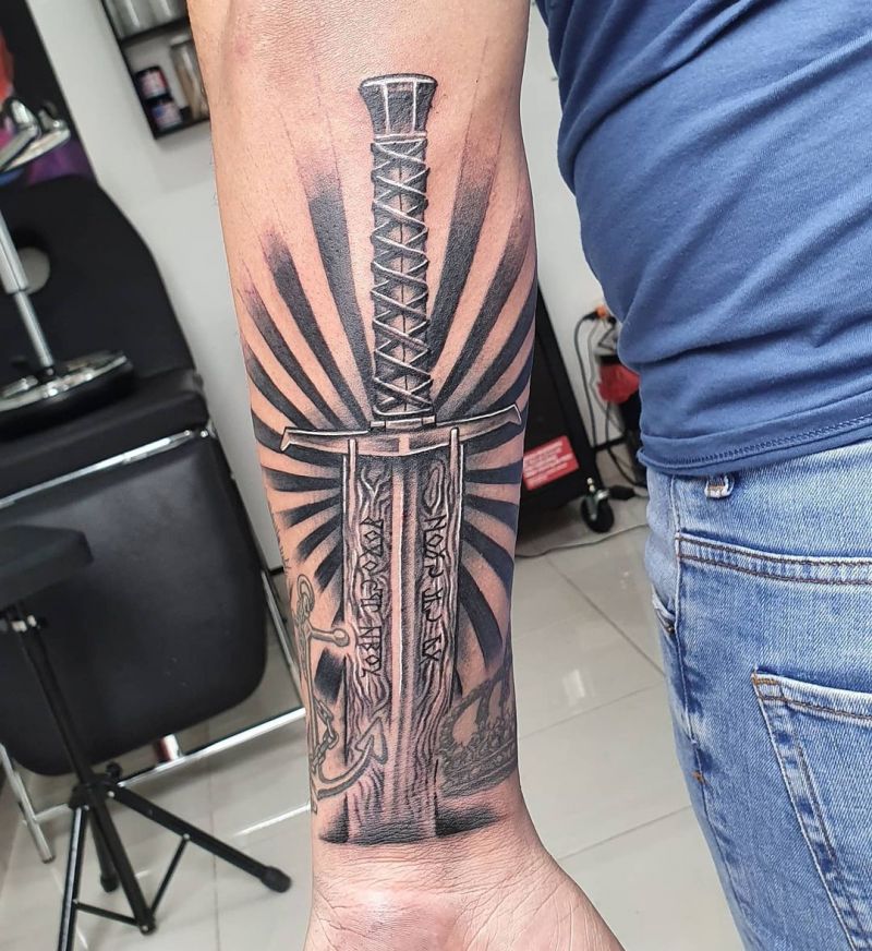 30 Pretty Excalibur Tattoos You Must Try