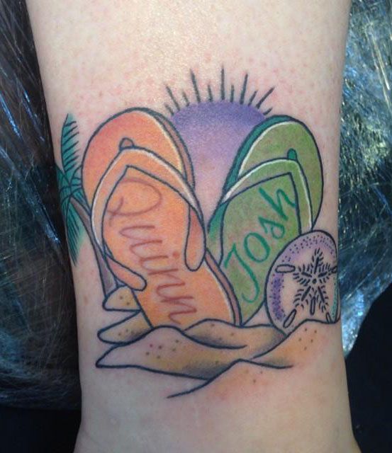 30 Unique Flip Flop Tattoos You Will Love