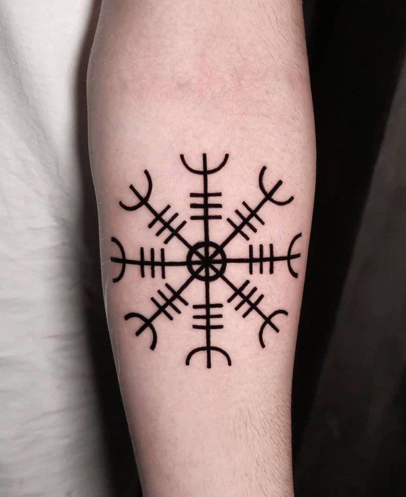 30 Gorgeous Helm Of Awe Tattoos You Can Copy