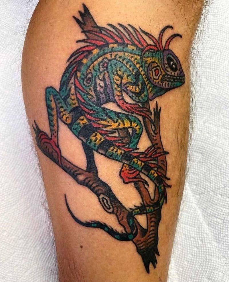 30 Pretty Iguana Tattoos You Will Love