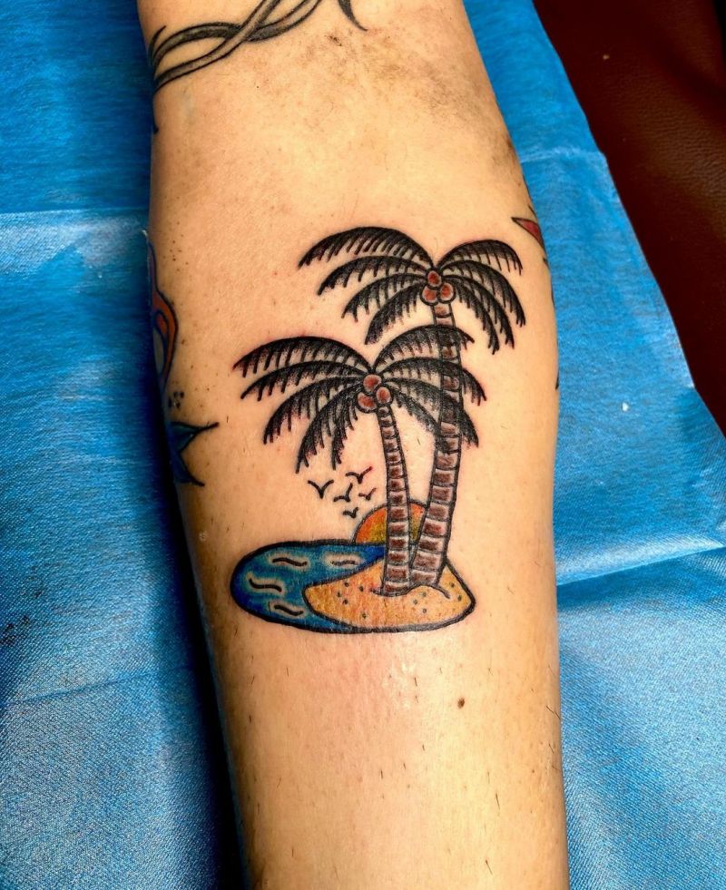 30 Pretty Island Tattoos to Inspire You