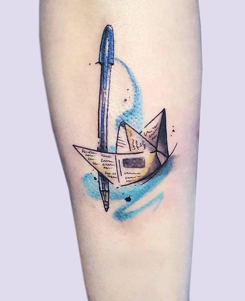 30 Unique Paper Boat Tattoos You Must Try