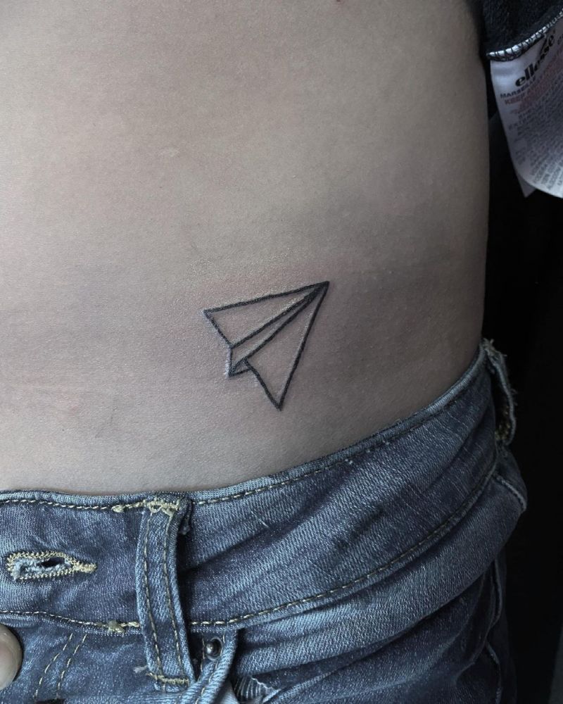 30 Unique Paper Plane Tattoos You Can Copy