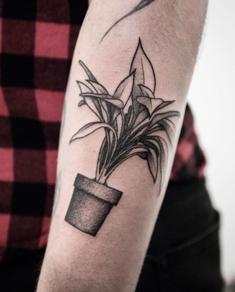 30 Unique Potted Plant Tattoos For Your Next Ink