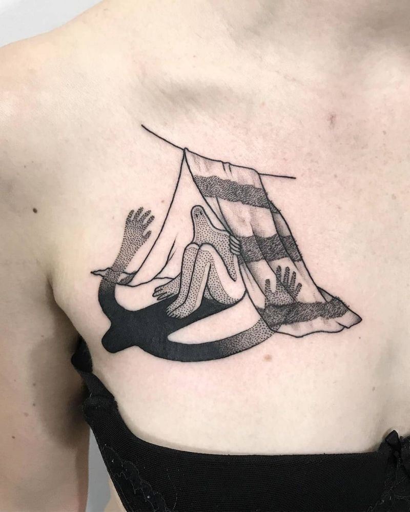 30 Pretty Tent Tattoos You Must Love