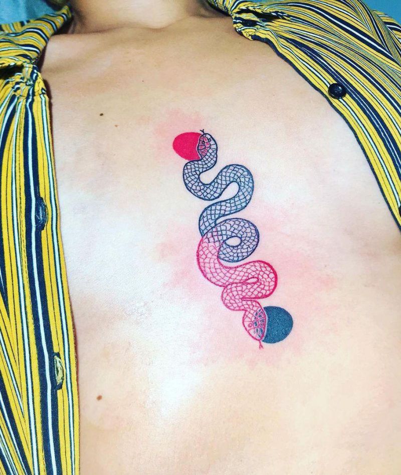 30 Cool Two Snakes Tattoos You Will Love