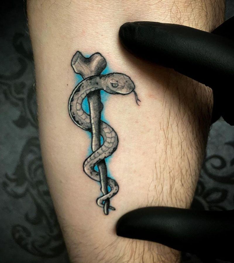 30 Unique Asclepius Tattoos You Must See