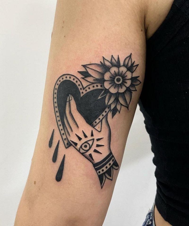 30 Unique Black Heart Tattoos You Can Copy