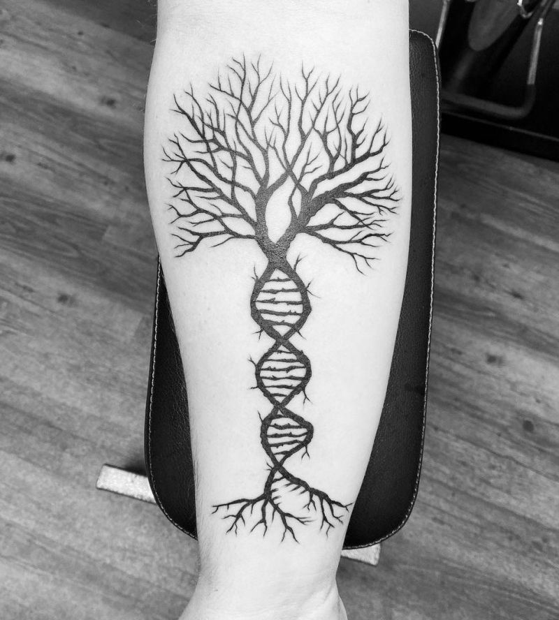 30 Unique DNA Tree Tattoos You Can Copy