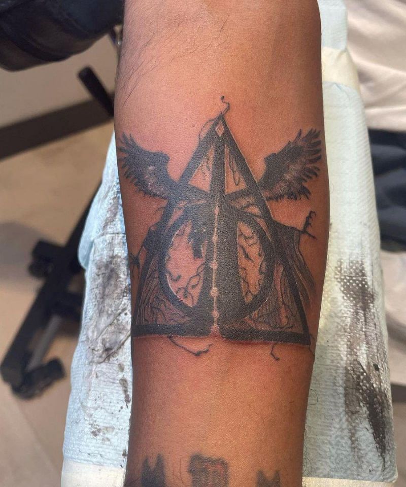 30 Unique Deathly Hallows Tattoos for Your Inspiration