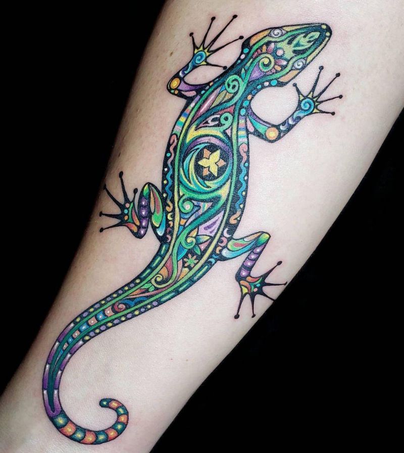 30 Pretty Iguana Tattoos You Will Love