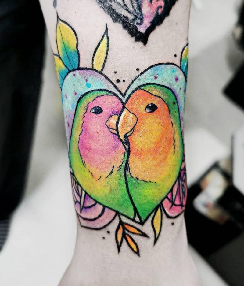 30 Pretty Lovebird Tattoos You Must Love