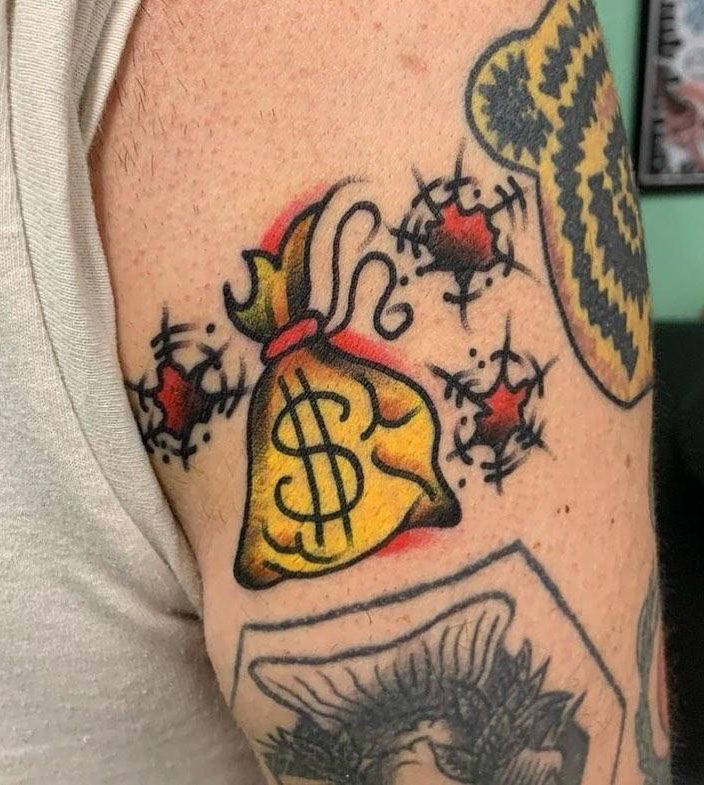 30 Unique Money Bag Tattoos to Inspire You