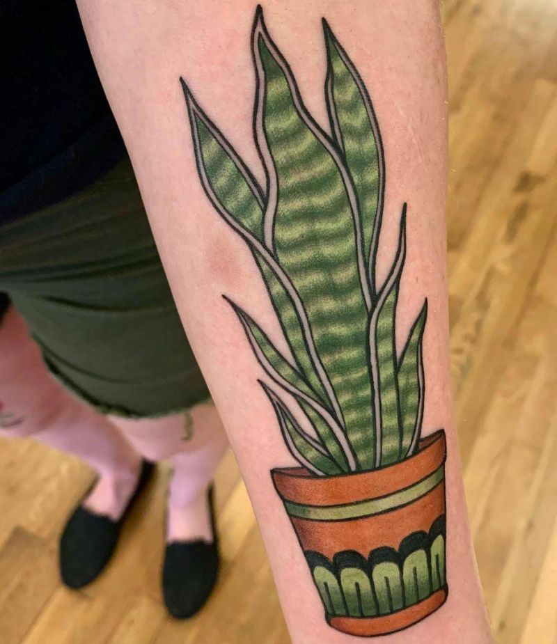 30 Unique Snake Plant Tattoos You Must Try