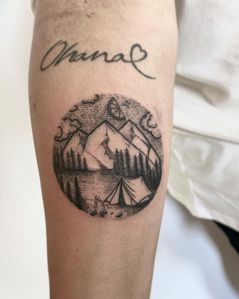 30 Pretty Tent Tattoos You Must Love