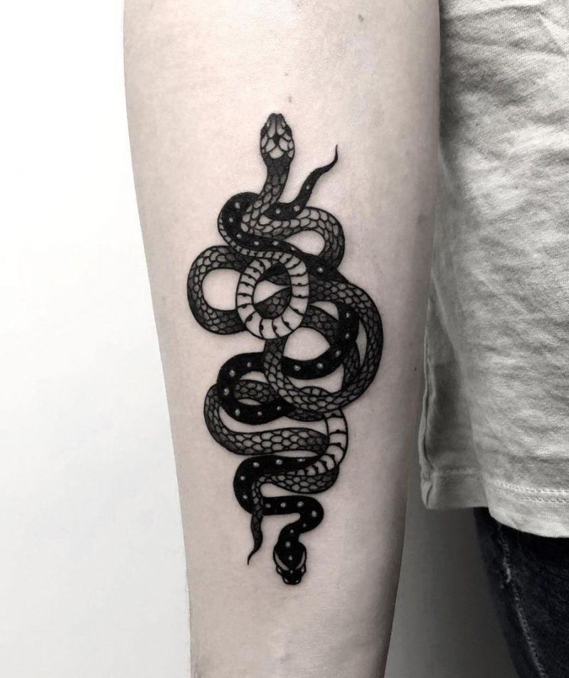 30 Cool Two Snakes Tattoos You Will Love