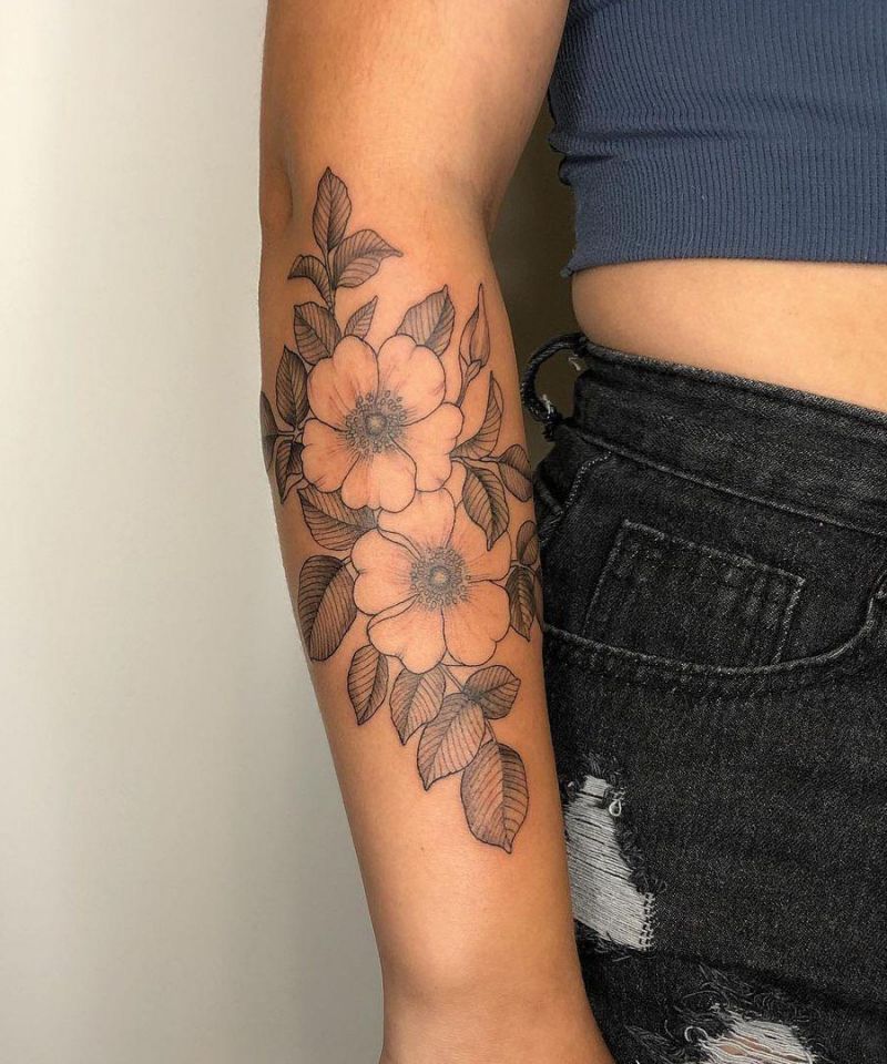 30 Unique Wild Rose Tattoos to Inspire You