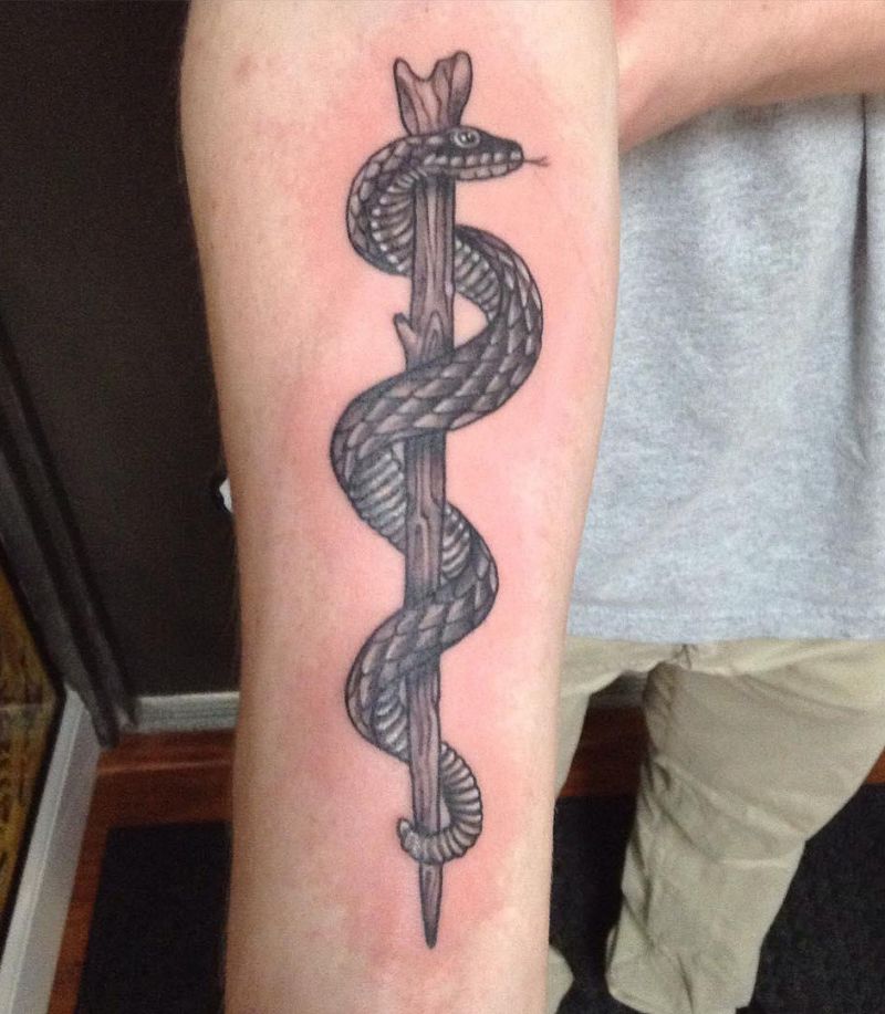 30 Unique Asclepius Tattoos You Must See