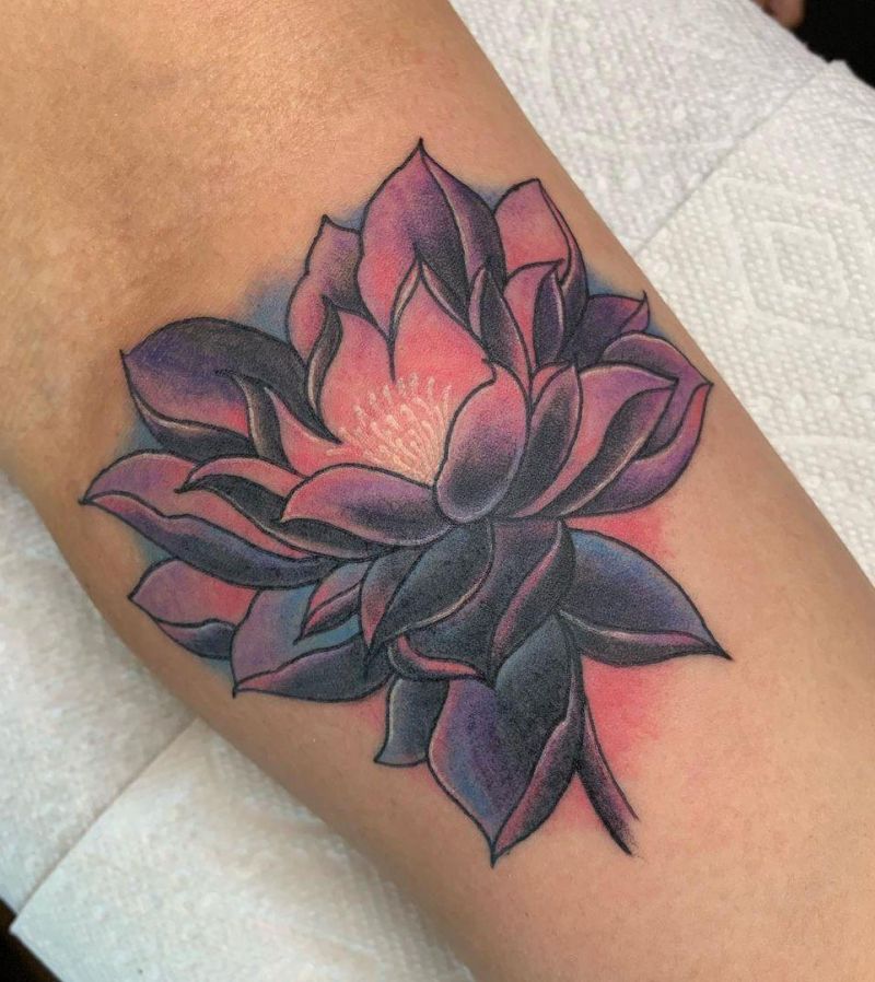 30 Unique Black Lotus Tattoos You Must Love