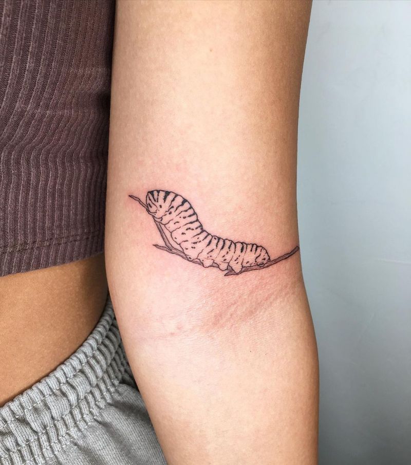 30 Pretty Caterpillar Tattoos You Will Love
