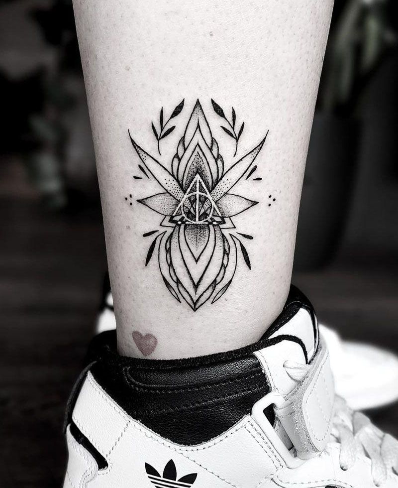 30 Unique Deathly Hallows Tattoos for Your Inspiration