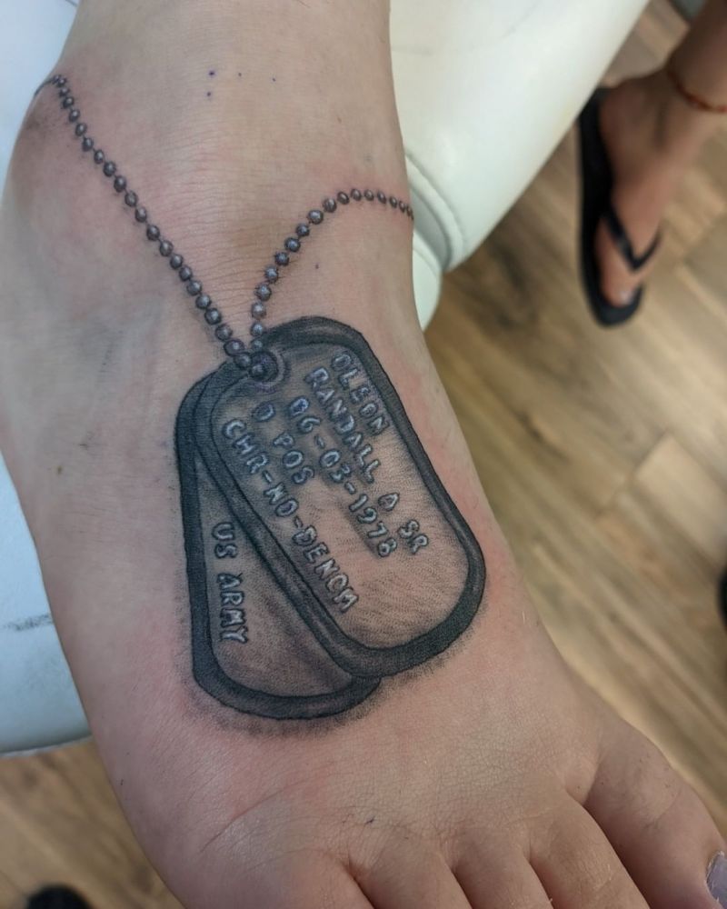 30 Unique Dog Tag Tattoos You Can Copy