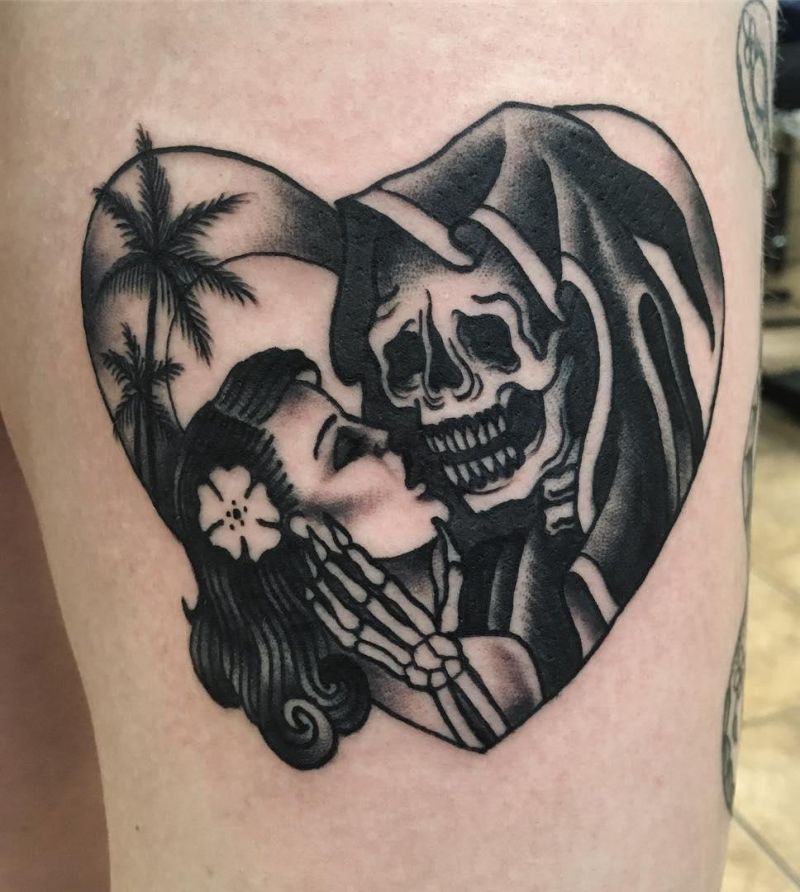 30 Unique Kiss of Death Tattoos You Must Try