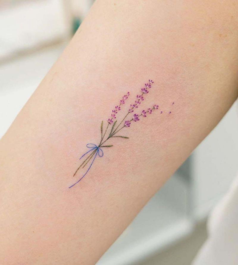 30 Elegant Lavender Tattoos You Can Copy