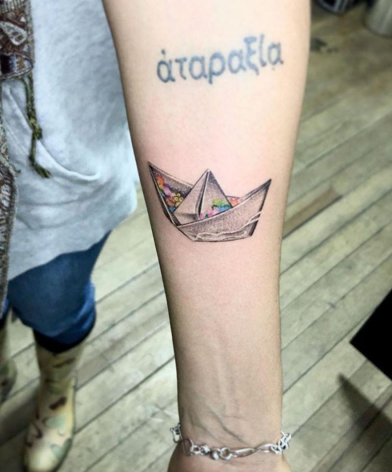 30 Unique Paper Boat Tattoos You Must Try