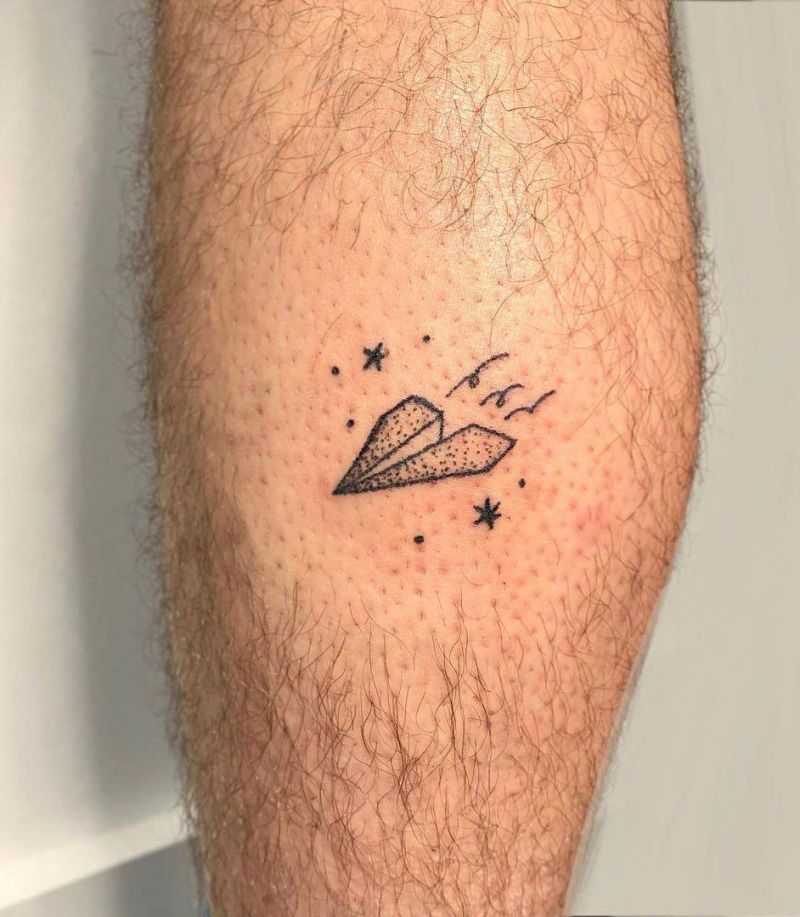 30 Unique Paper Plane Tattoos You Can Copy