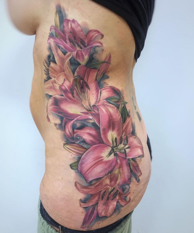 30 Elegant Stargazer Lily Tattoos You Will Love