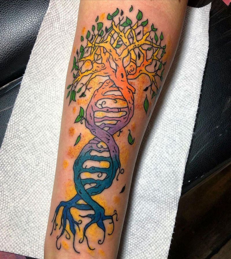 30 Unique DNA Tree Tattoos You Can Copy