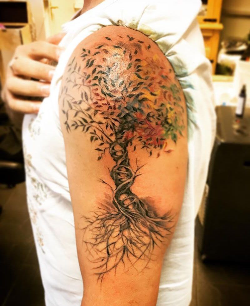 30 Unique DNA Tree Tattoos You Can Copy