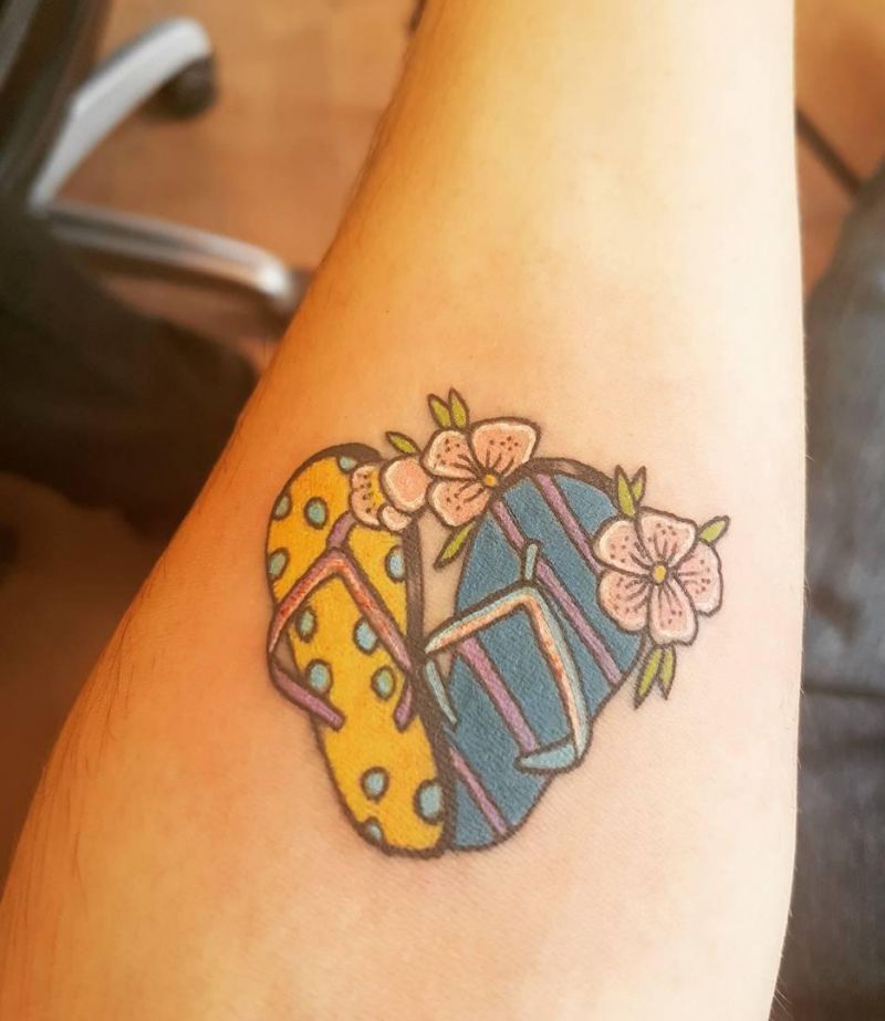 30 Unique Flip Flop Tattoos You Will Love