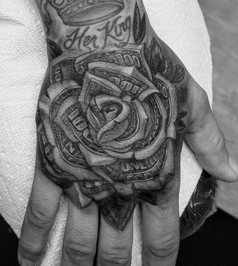 30 Unique Money Rose Tattoos You Must Try