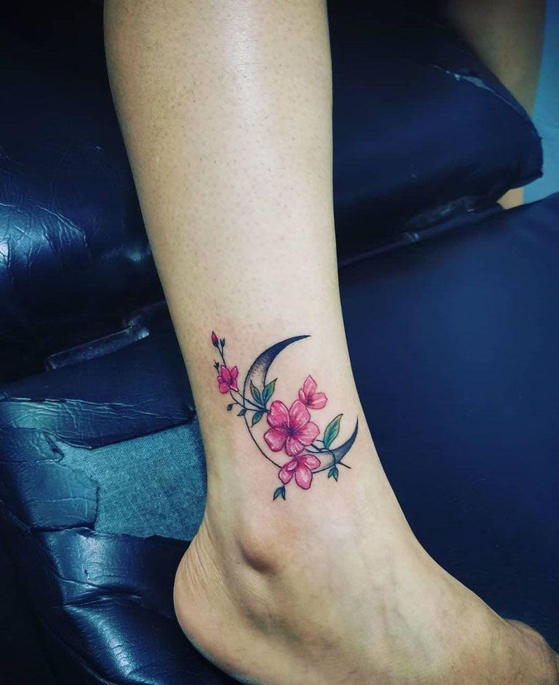 30 Pretty Moon Flower Tattoos You Will Love