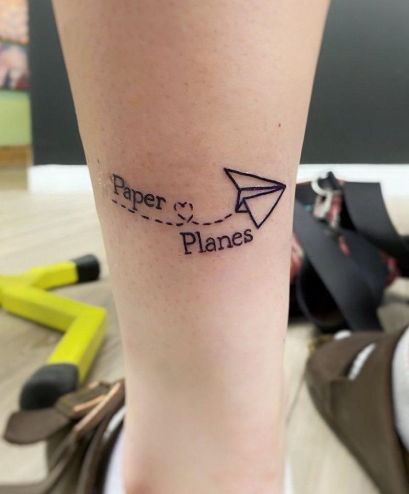 30 Unique Paper Plane Tattoos You Can Copy