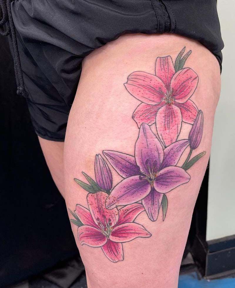 30 Elegant Stargazer Lily Tattoos You Will Love