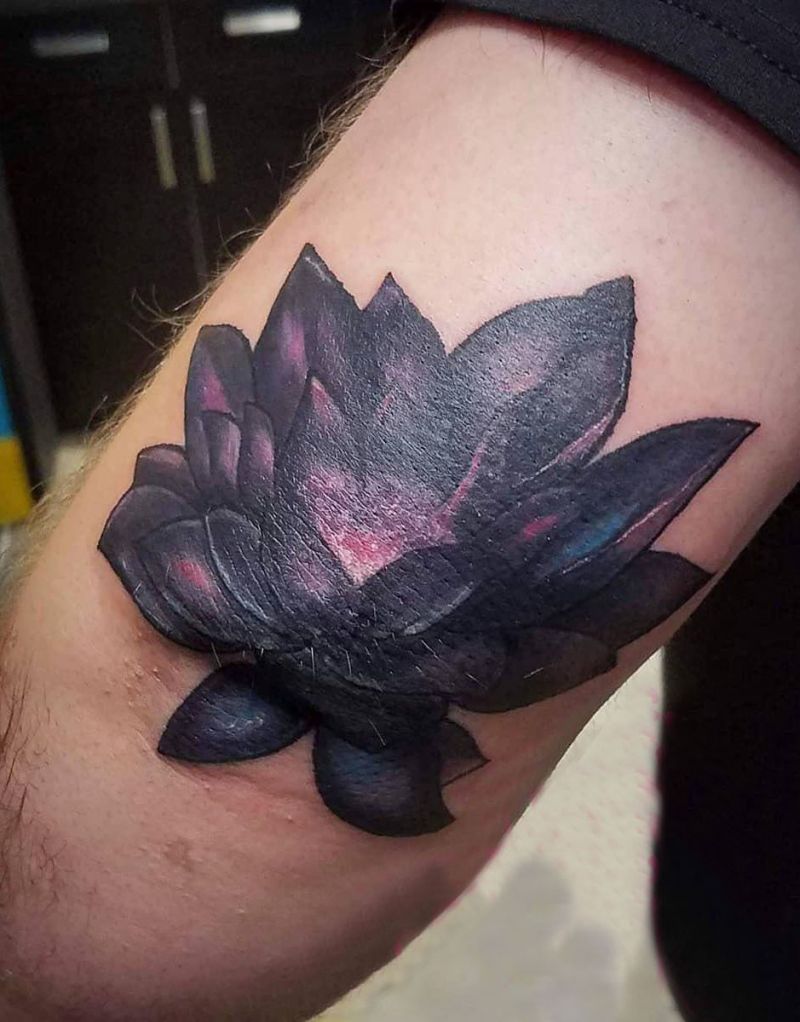 30 Unique Black Lotus Tattoos You Must Love