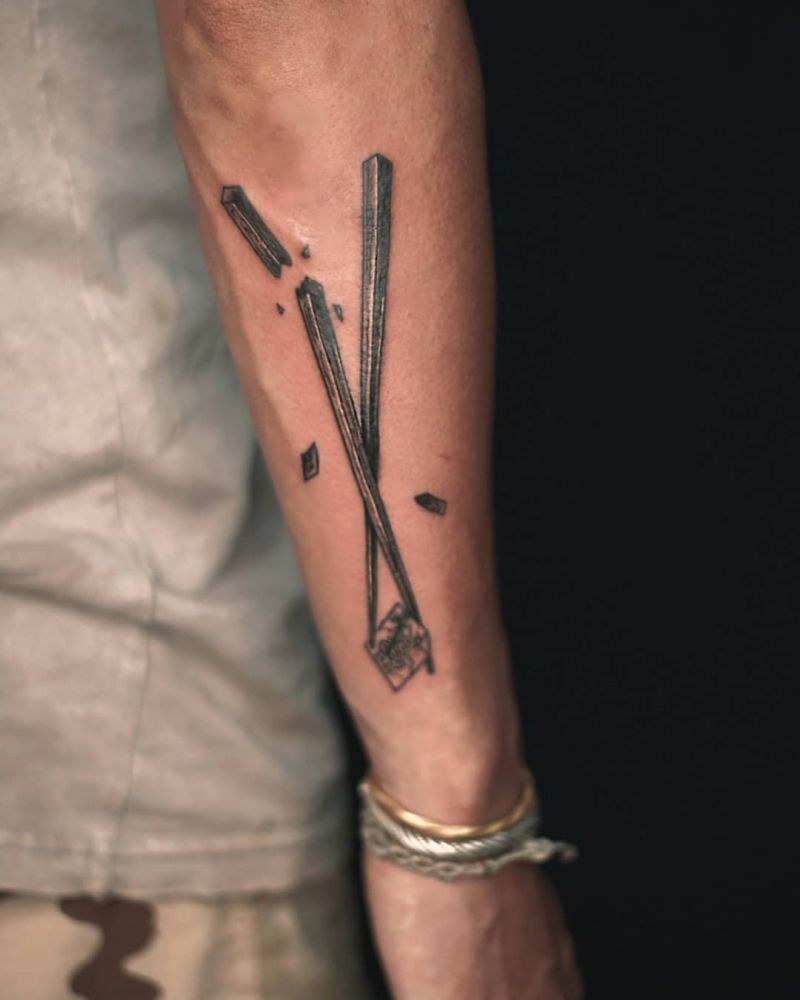 30 Unique Chopstick Tattoos You Must See