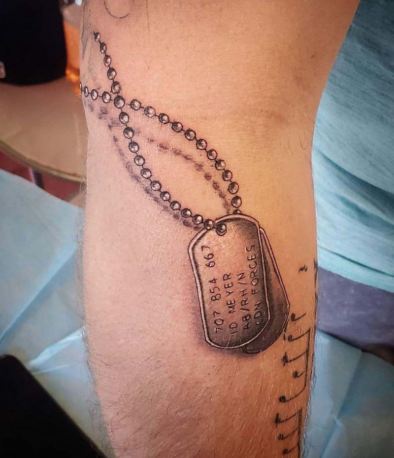 30 Unique Dog Tag Tattoos You Can Copy