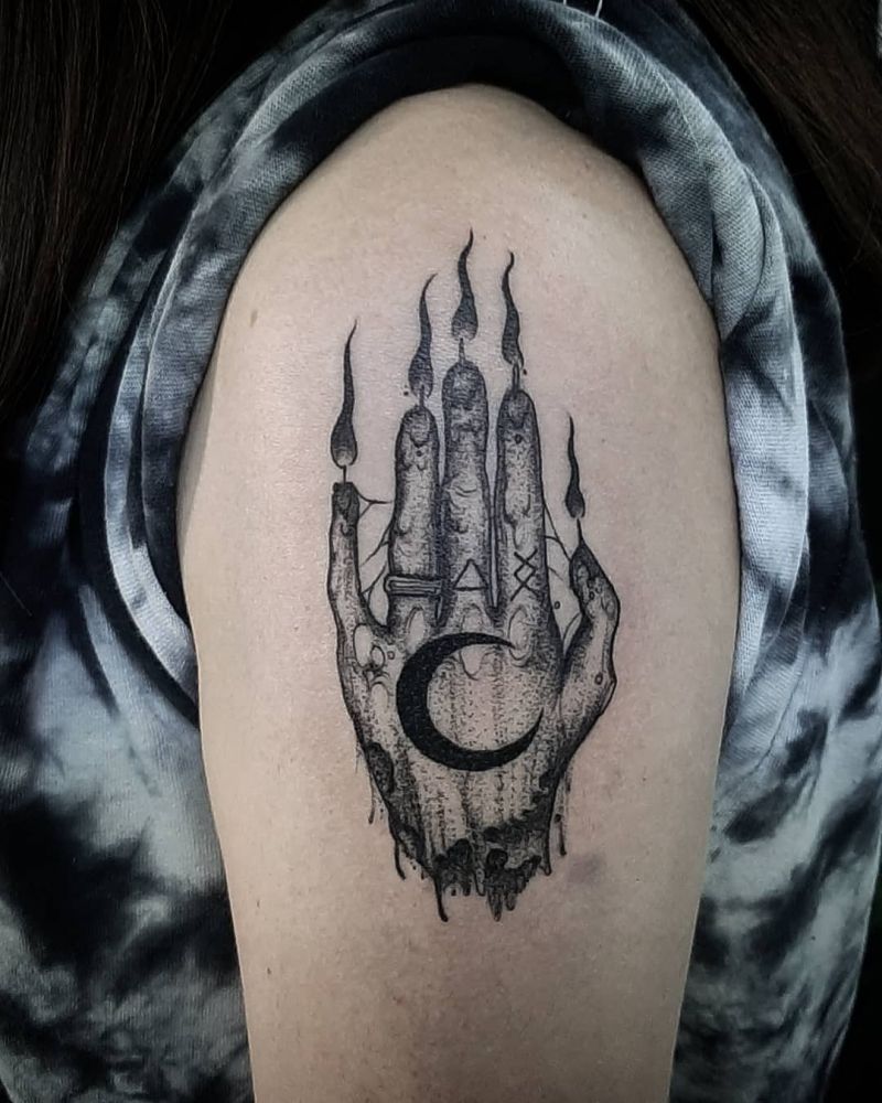 30 Unique Hand of Glory Tattoos to Inspire You
