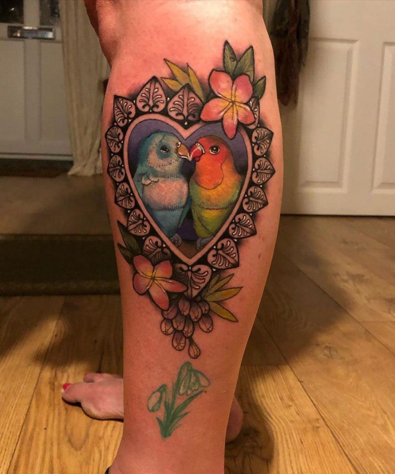 30 Pretty Lovebird Tattoos You Must Love