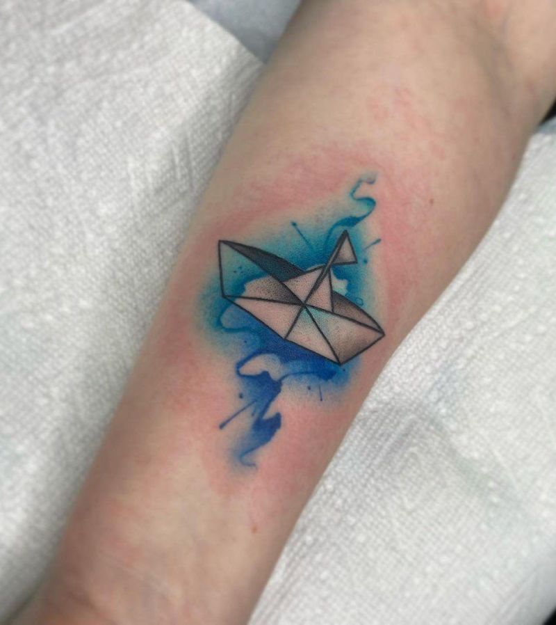 30 Unique Paper Boat Tattoos You Must Try