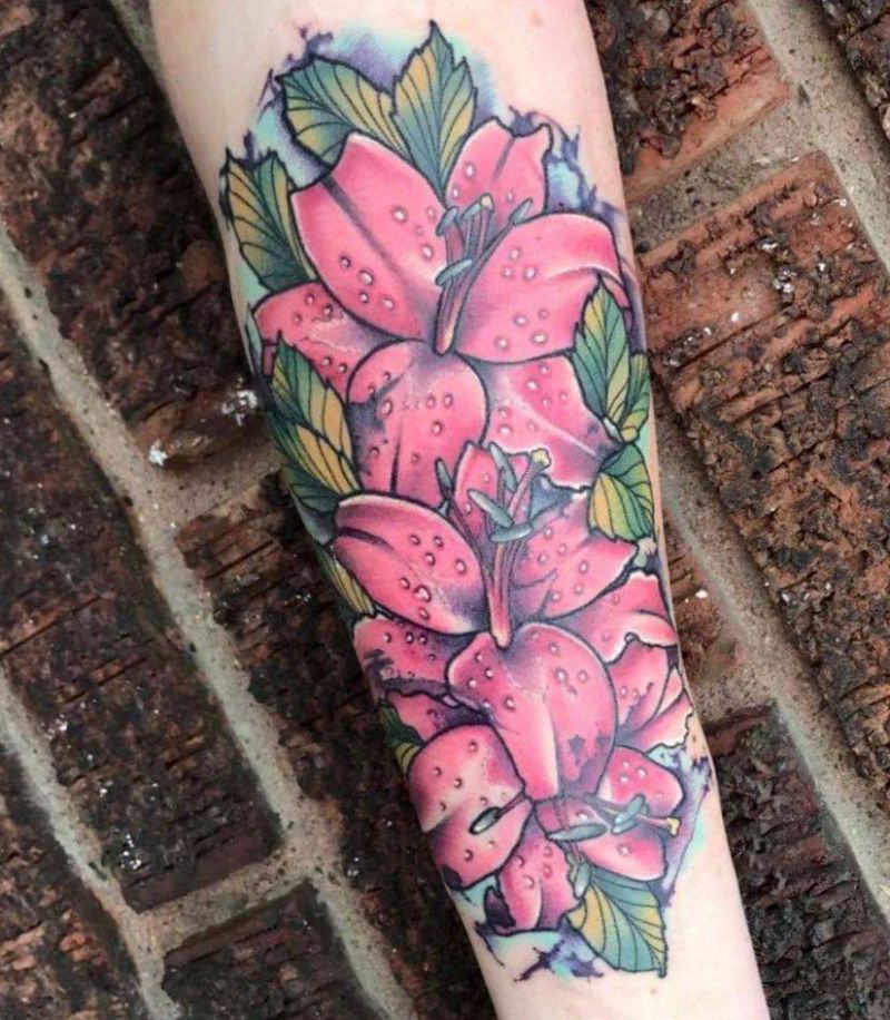 30 Elegant Stargazer Lily Tattoos You Will Love