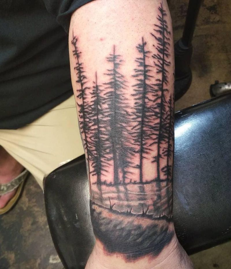 30 Pretty Treeline Tattoos to Inspire You